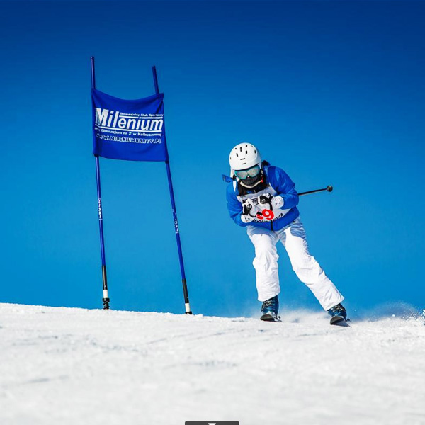 Narty dla dzieci slalom